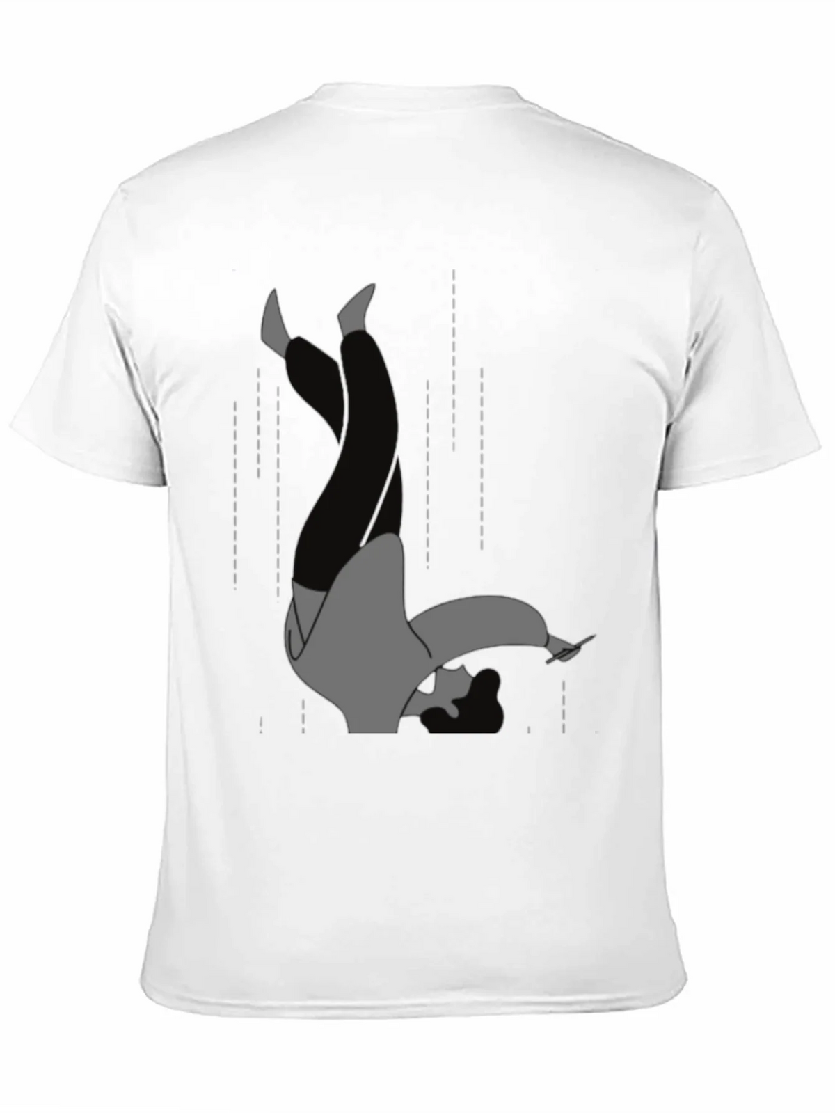 Falling Man Graphic Tee - Black Cotton T-Shirt product image 10