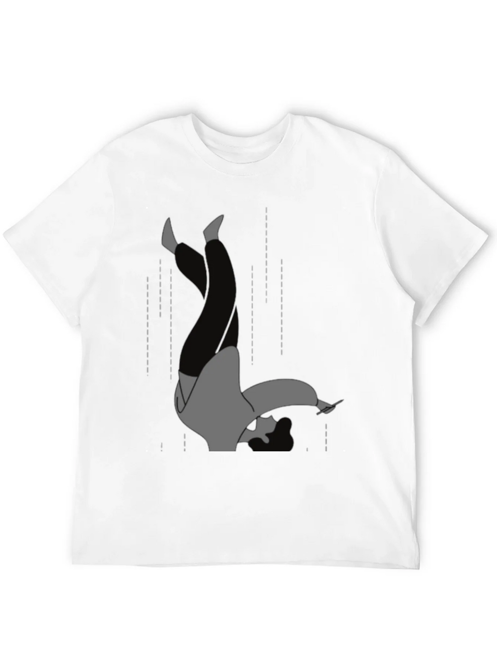 Falling Man Graphic Tee - Black Cotton T-Shirt product image 11