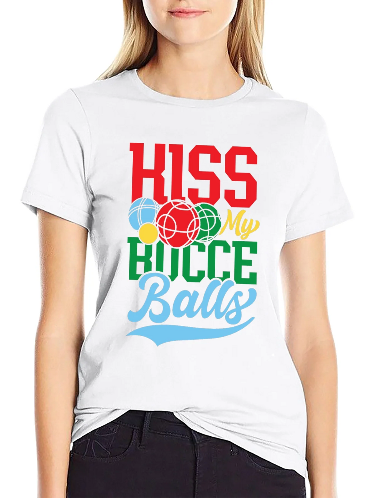 Kiss My Bocce Balls Graphic Tee product image 8