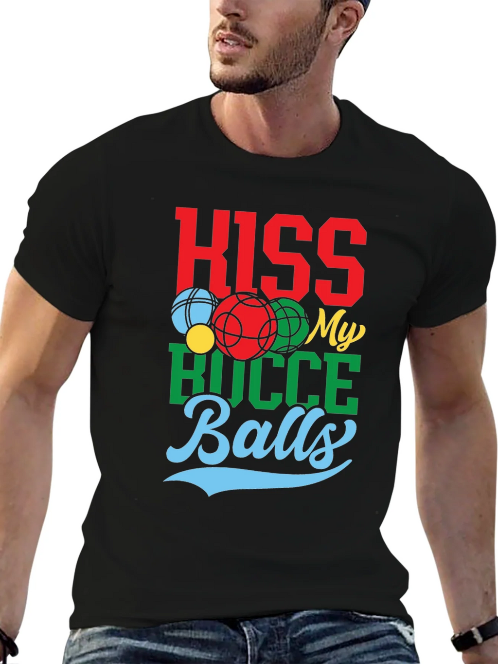 Kiss My Bocce Balls Graphic Tee product image 6