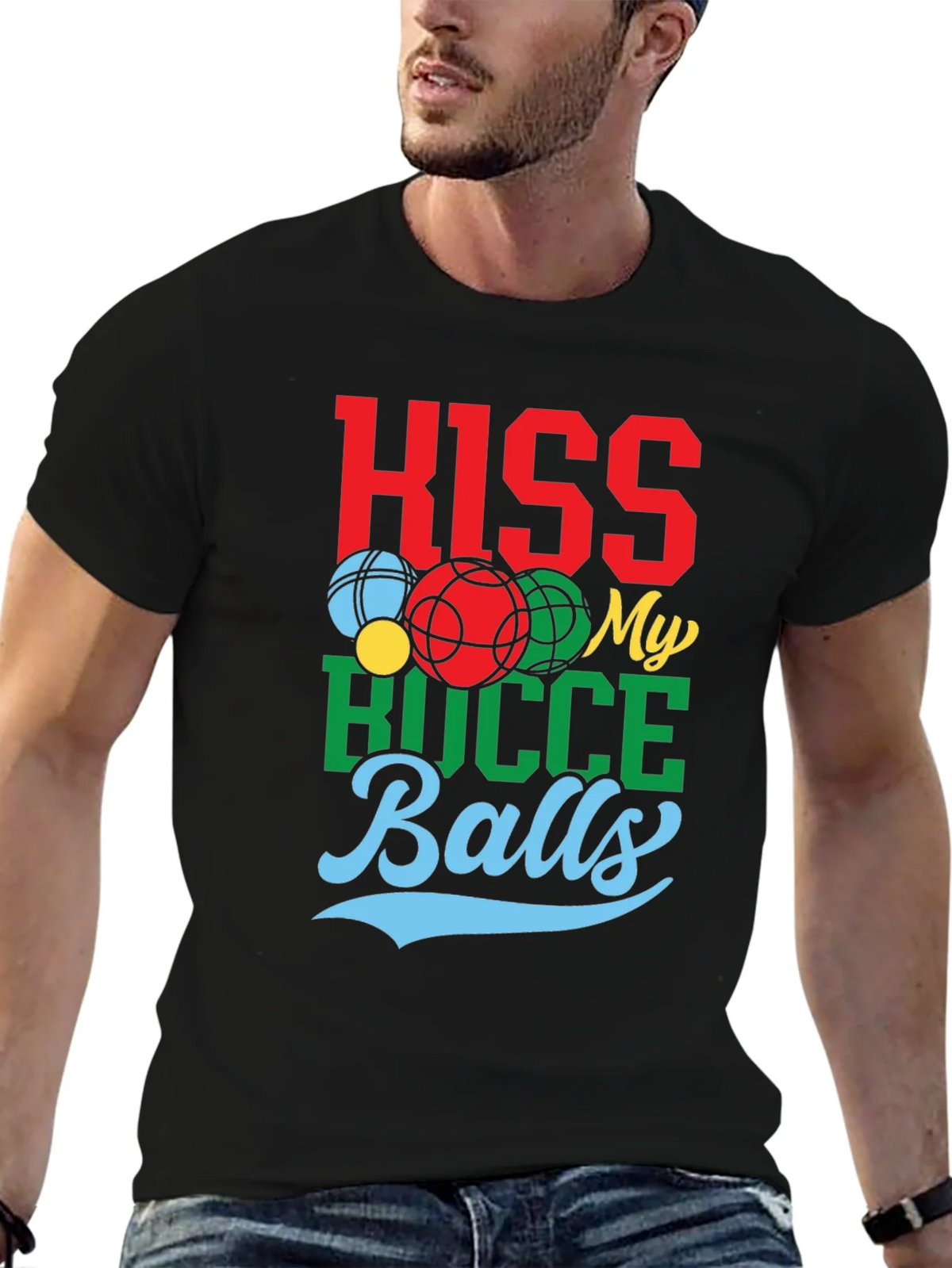 Kiss My Bocce Balls Graphic Tee product image 6
