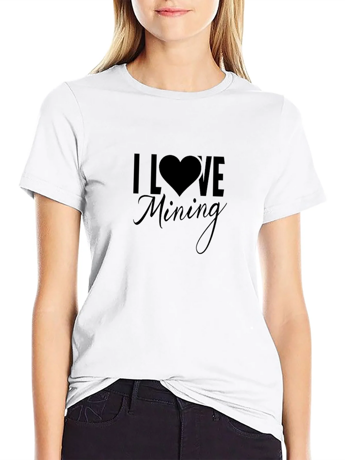 I Love Mining Black T-Shirt product image 8