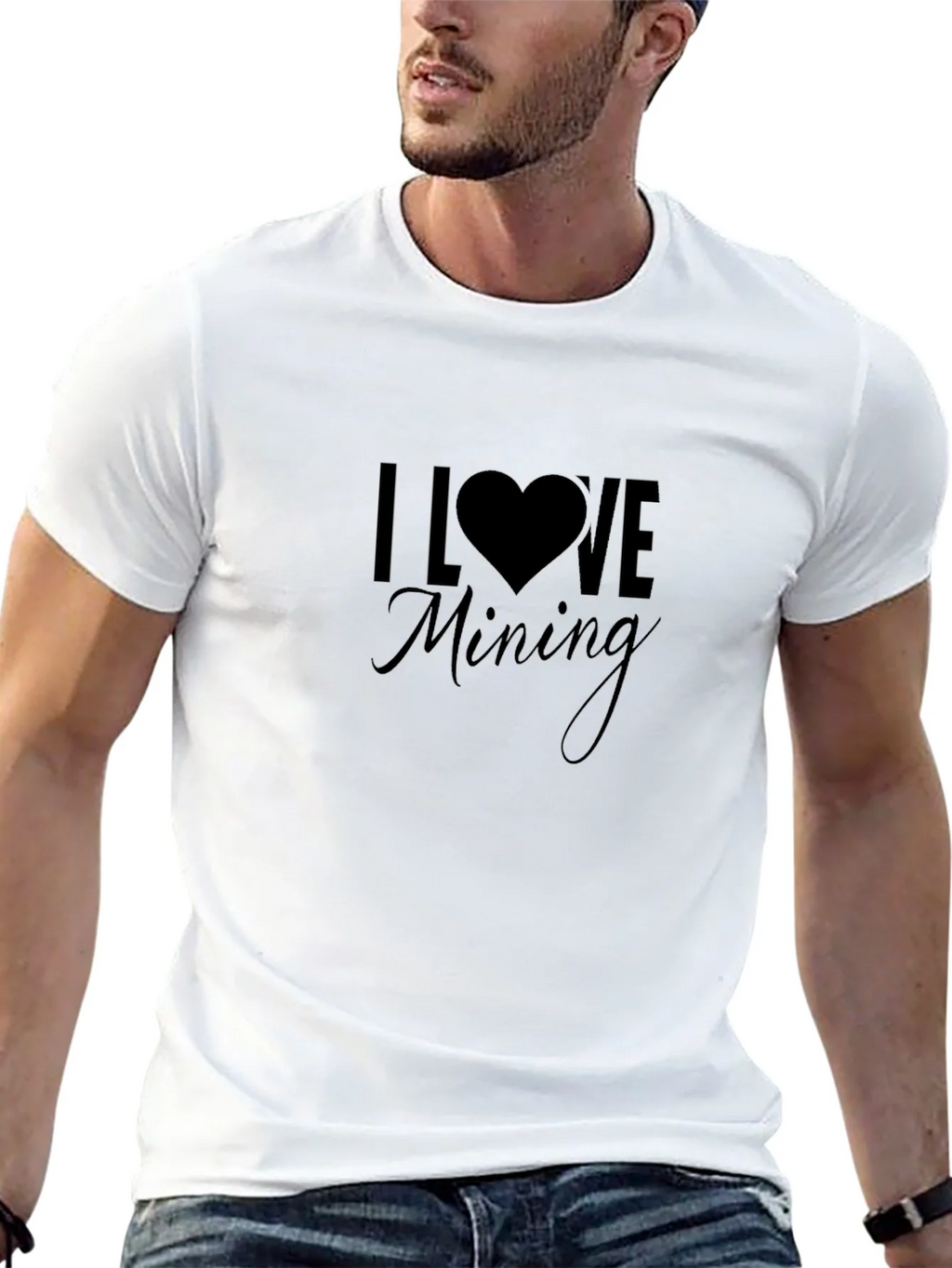 I Love Mining Black T-Shirt product image 12