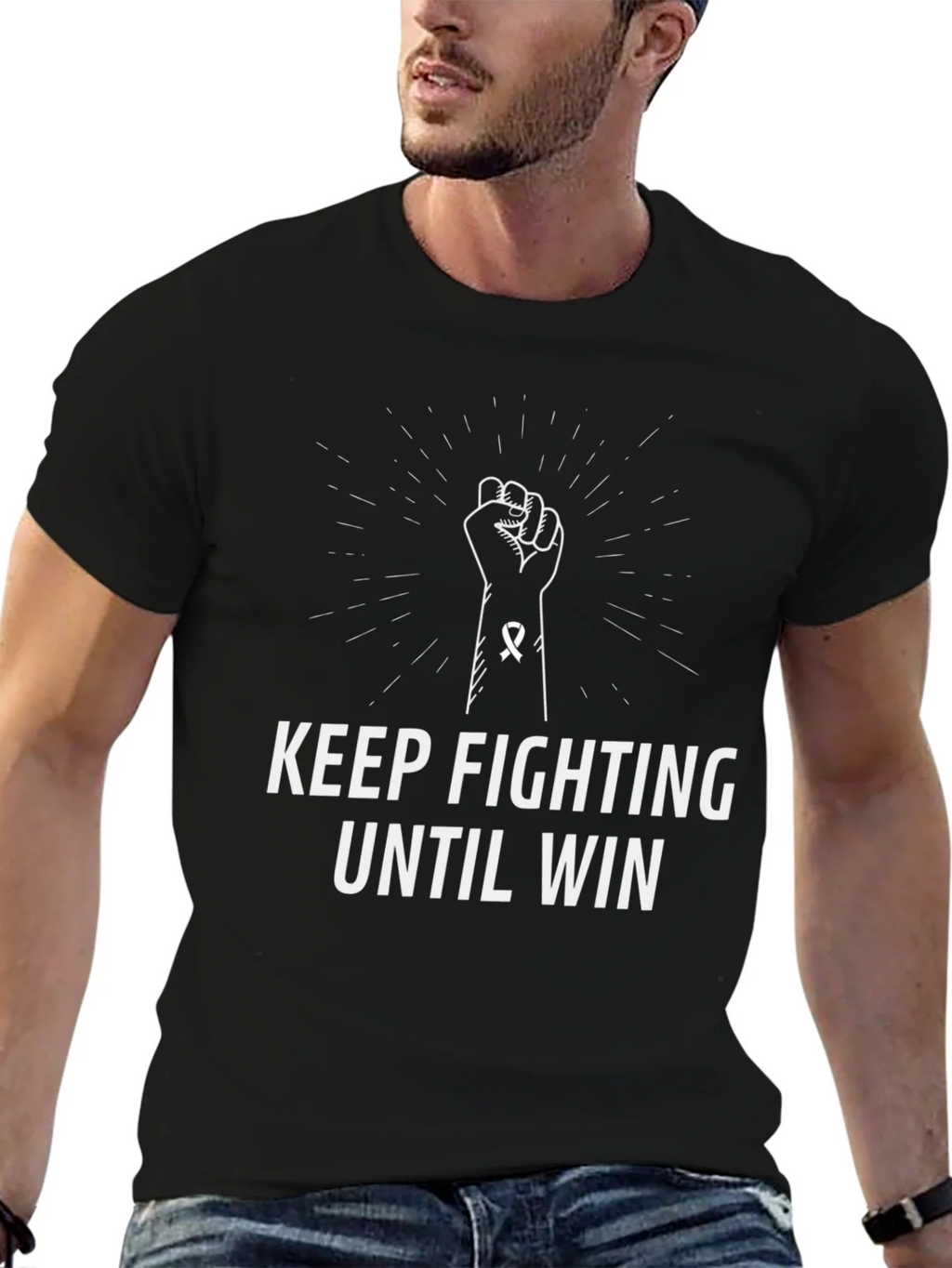 Keep Fighting Until Win T-Shirt product image 6