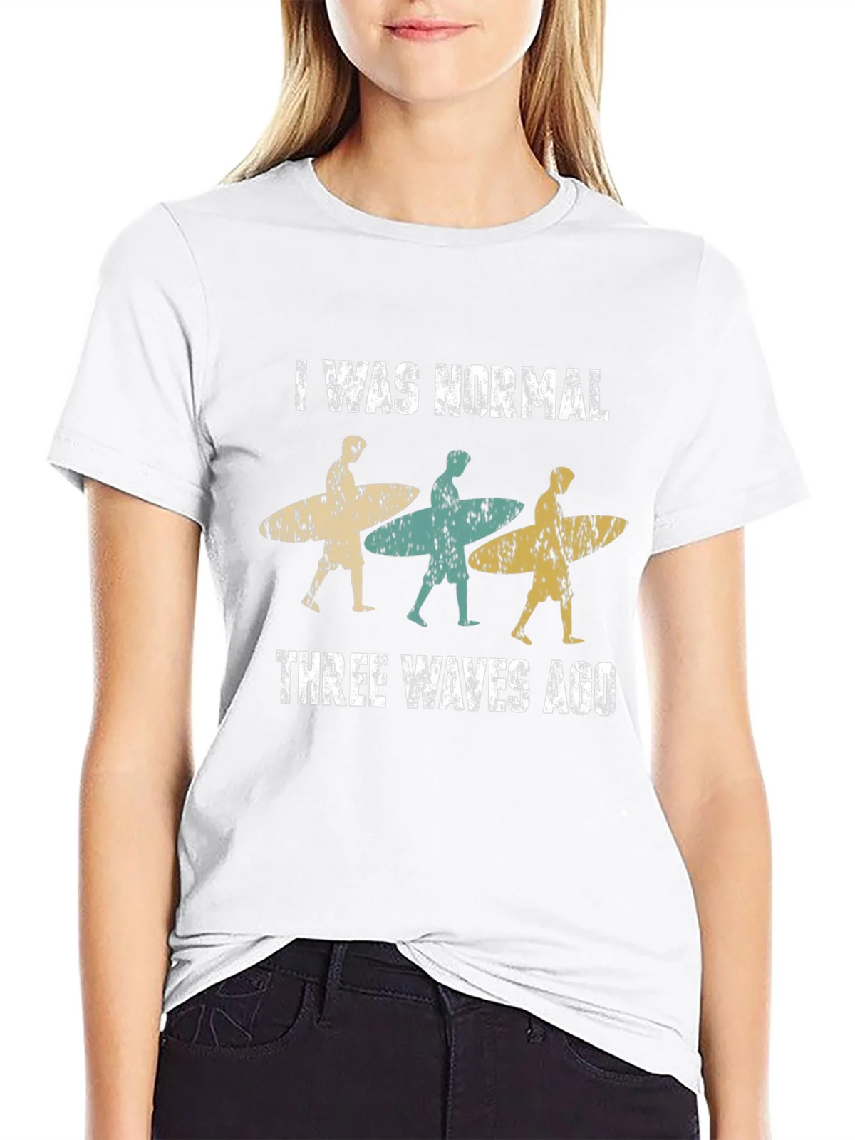 I Was Normal Three Waves Ago Surfing T-Shirt product image 8