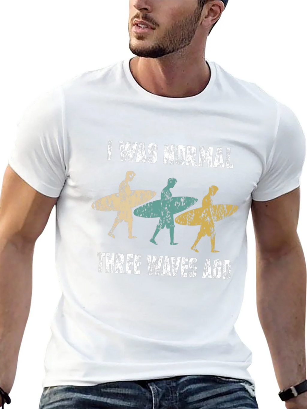 I Was Normal Three Waves Ago Surfing T-Shirt product image 12