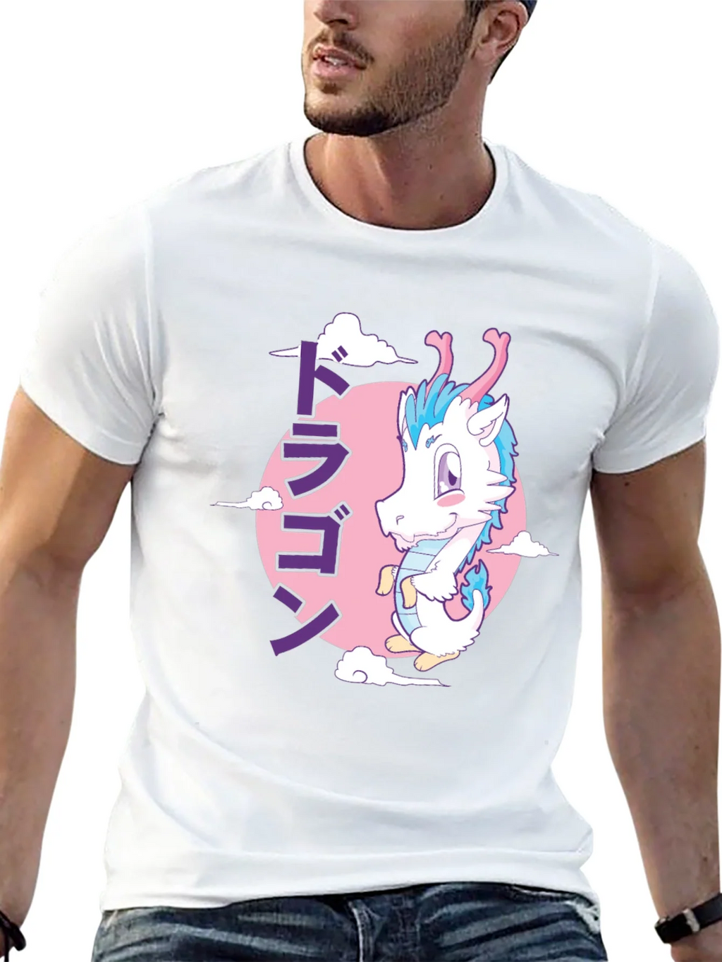 Anime Dragon Graphic T-Shirt - Black product image 12