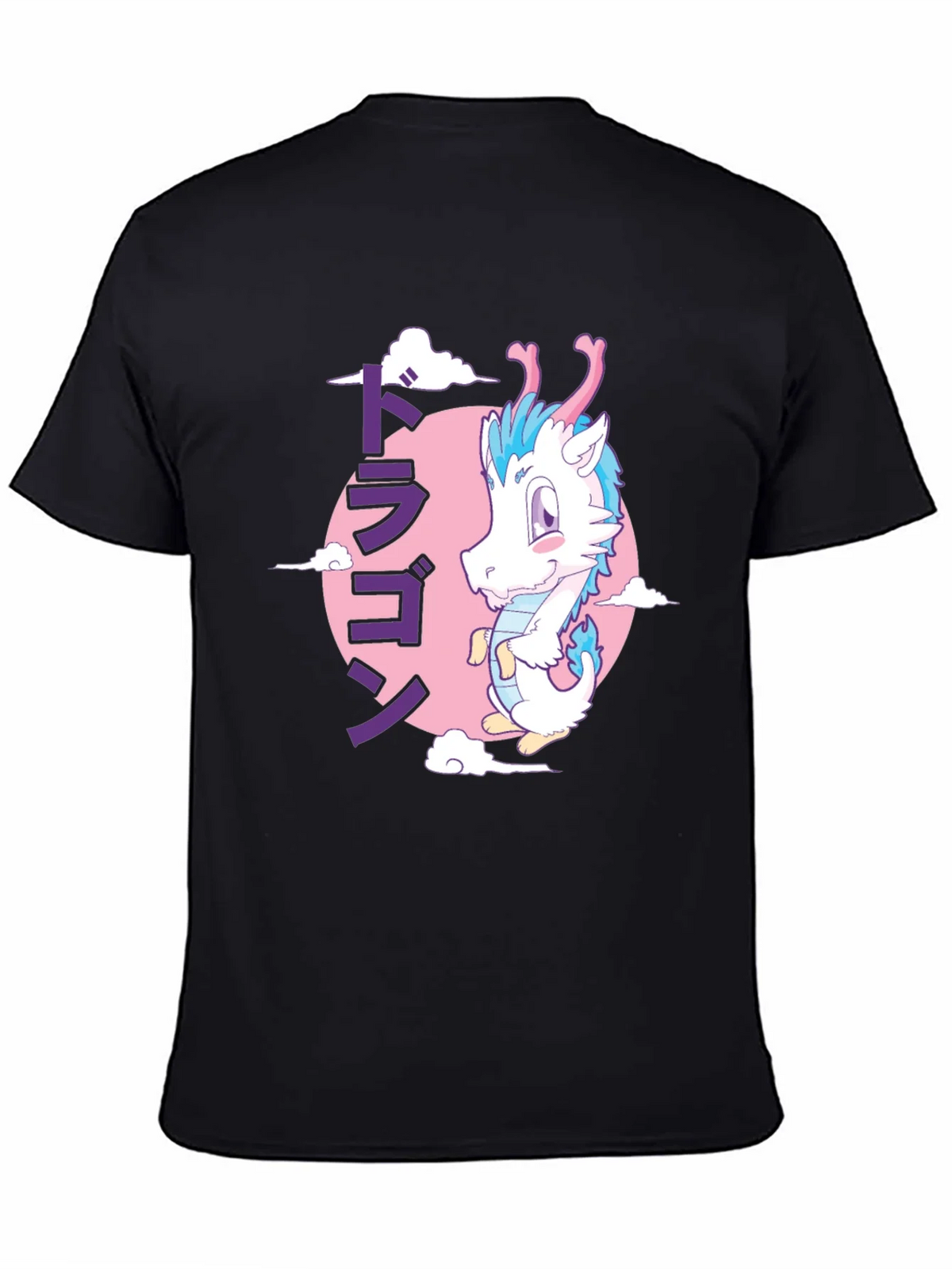 Anime Dragon Graphic T-Shirt - Black product image 4