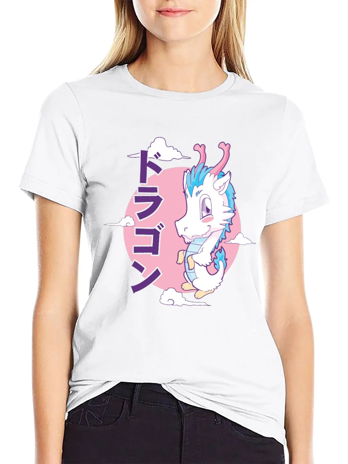 Anime Dragon Graphic T-Shirt - Black product image 8