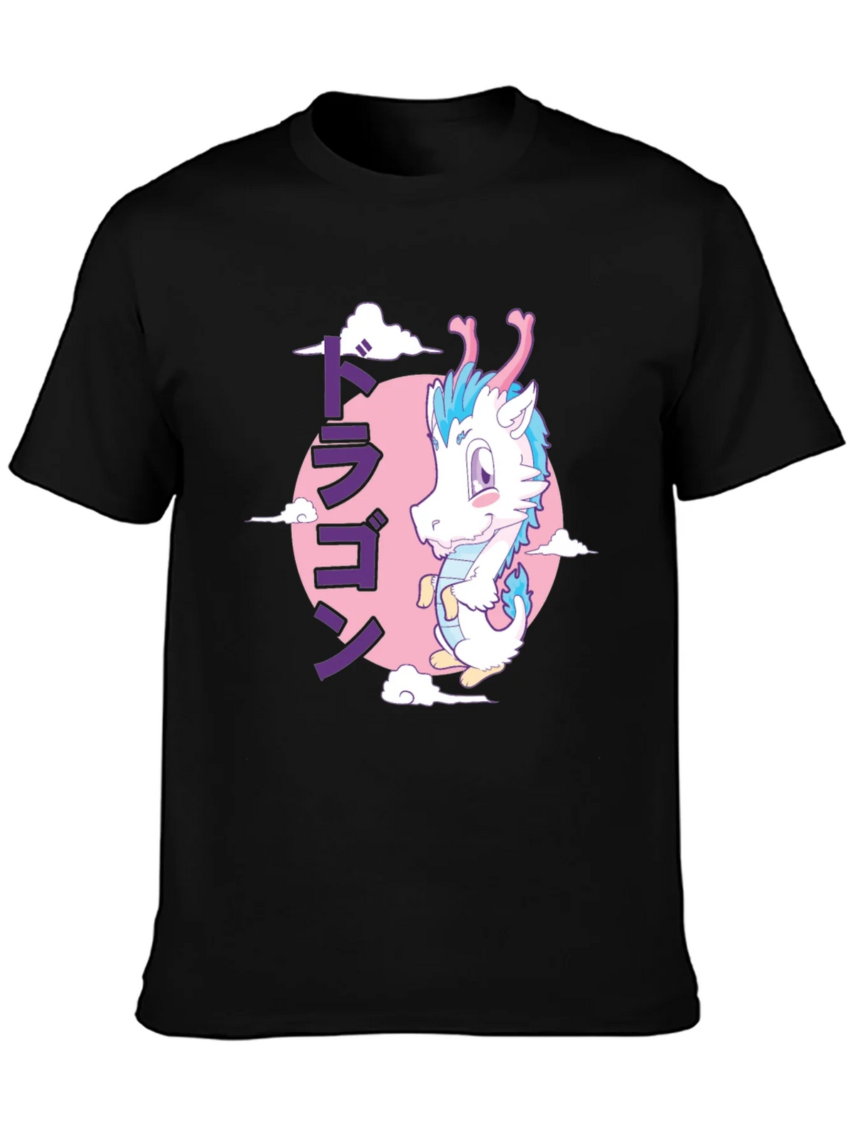 Anime Dragon Graphic T-Shirt - Black product image 3