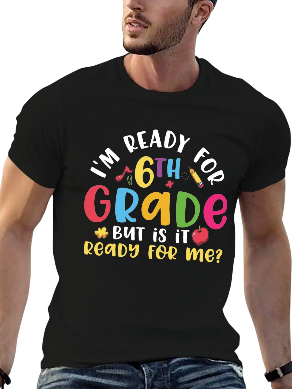 Ready for 6th Grade Black T-Shirt product image 6
