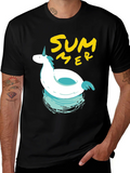 Summer Unicorn Pool Float Graphic Tee product image 1