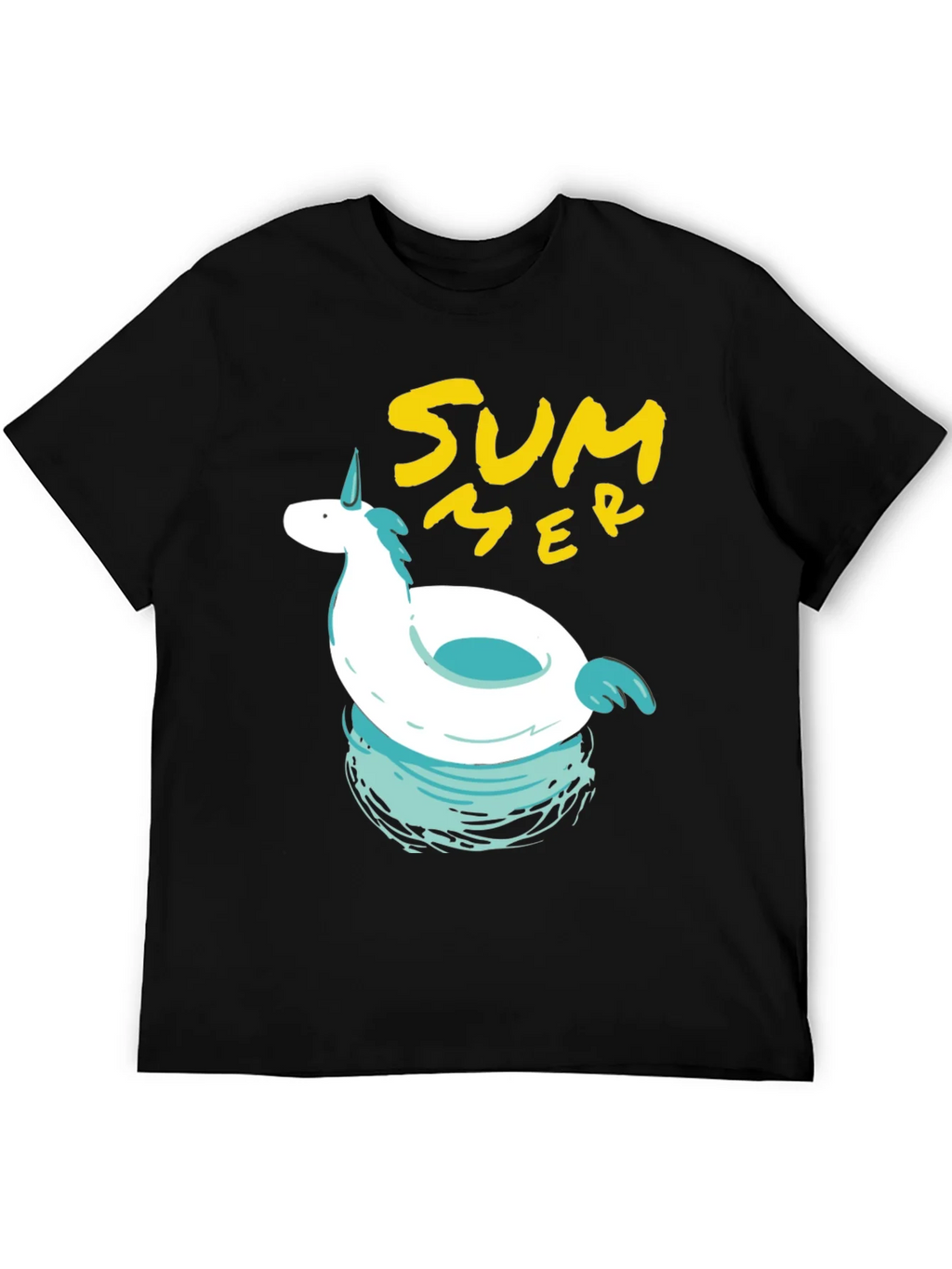 Summer Unicorn Pool Float Graphic Tee product image 5
