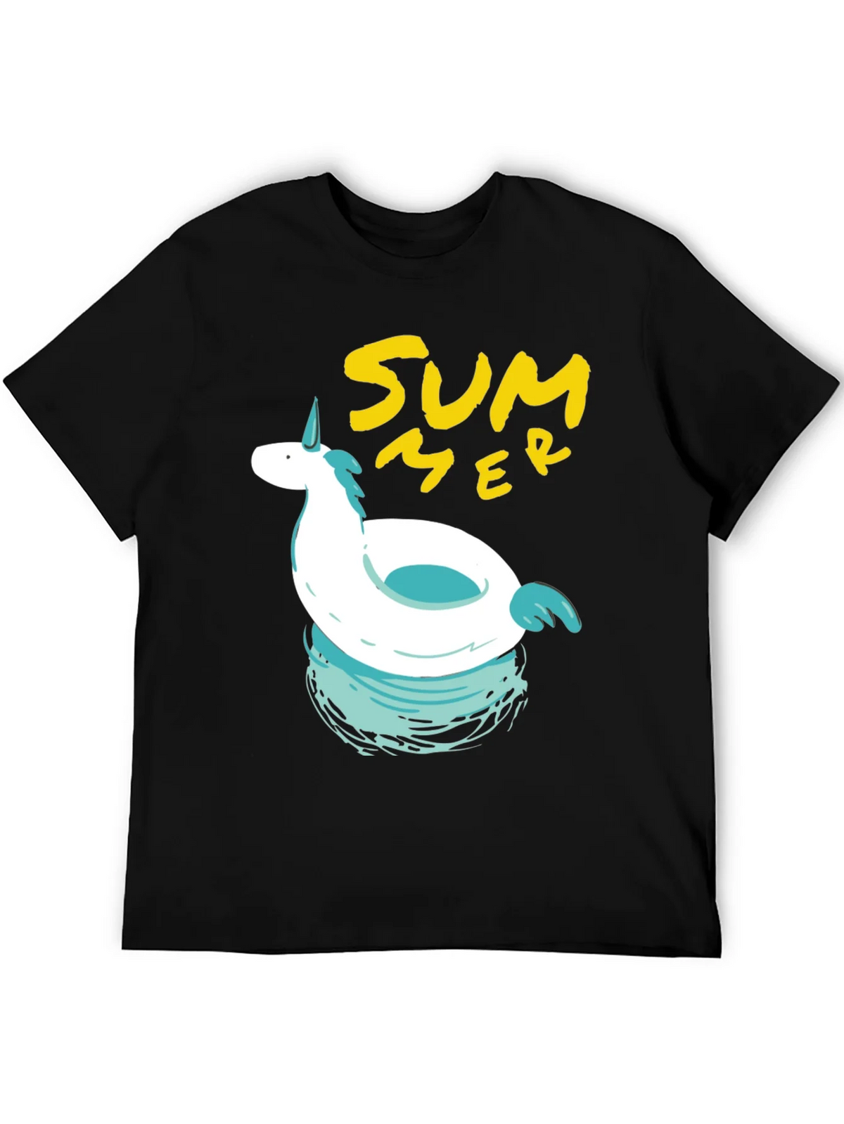 Summer Unicorn Pool Float Graphic Tee product image 5
