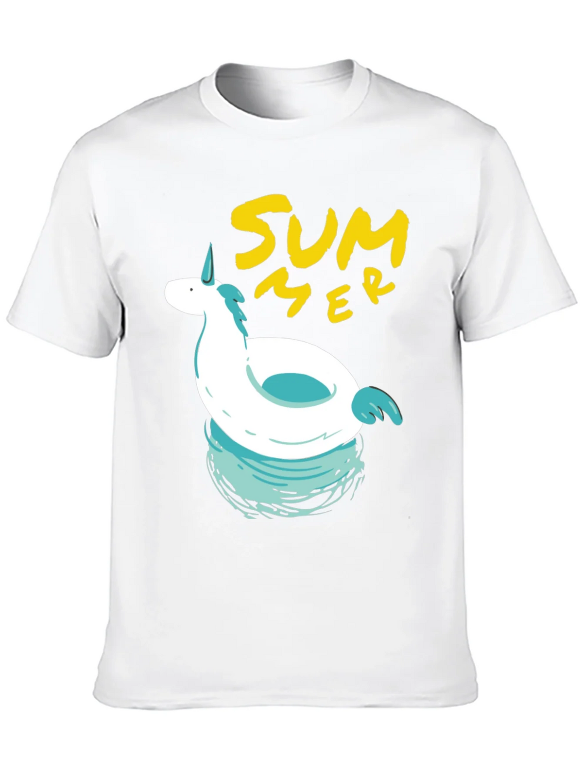 Summer Unicorn Pool Float Graphic Tee product image 9
