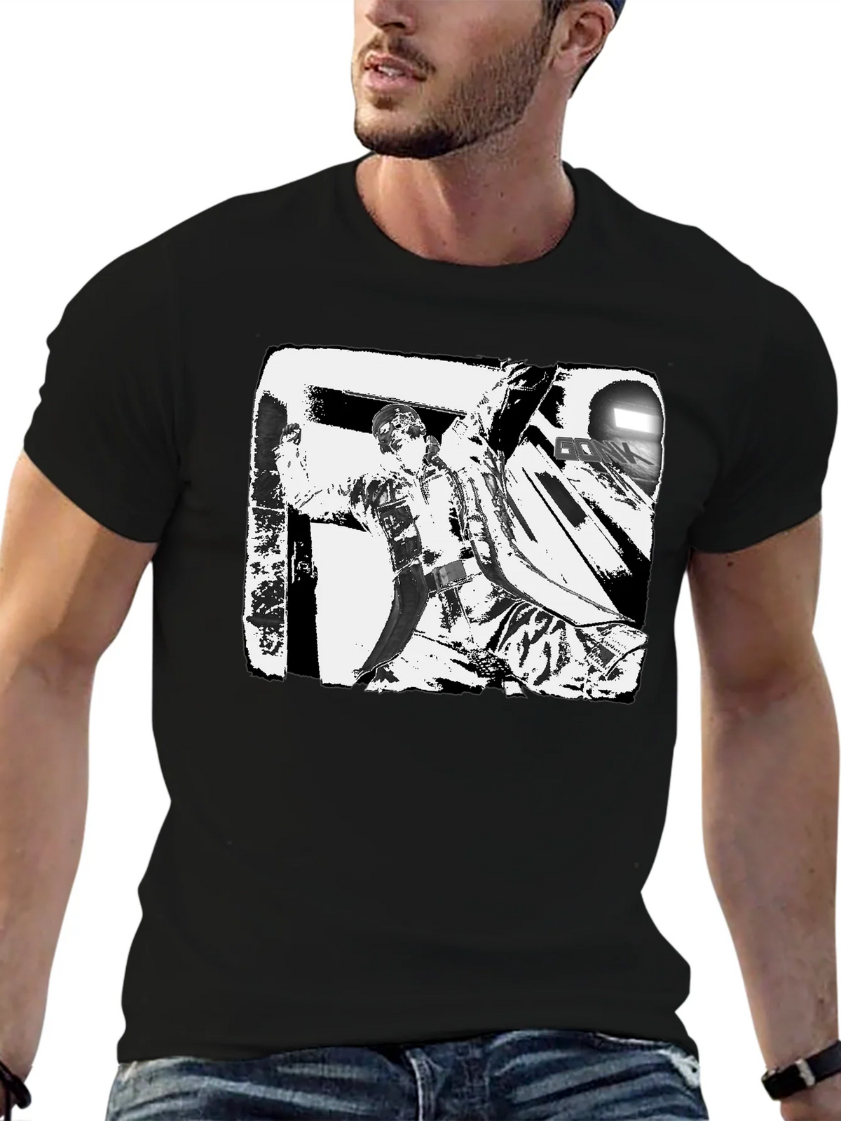 Black & White Graphic Tee: Action Scene product image 6