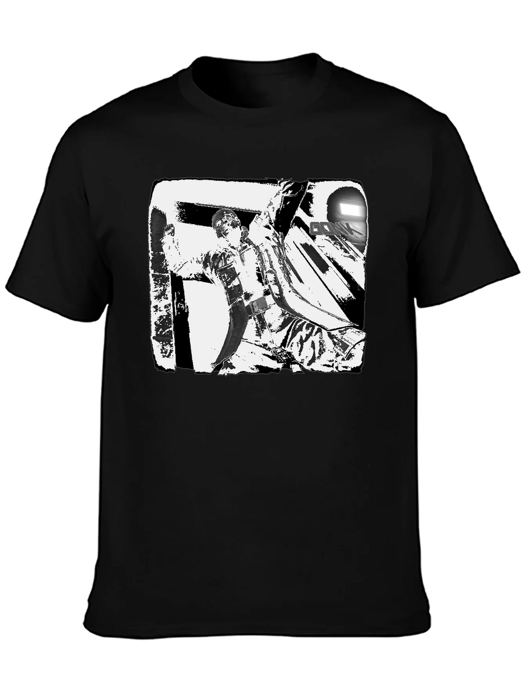 Black & White Graphic Tee: Action Scene product image 3