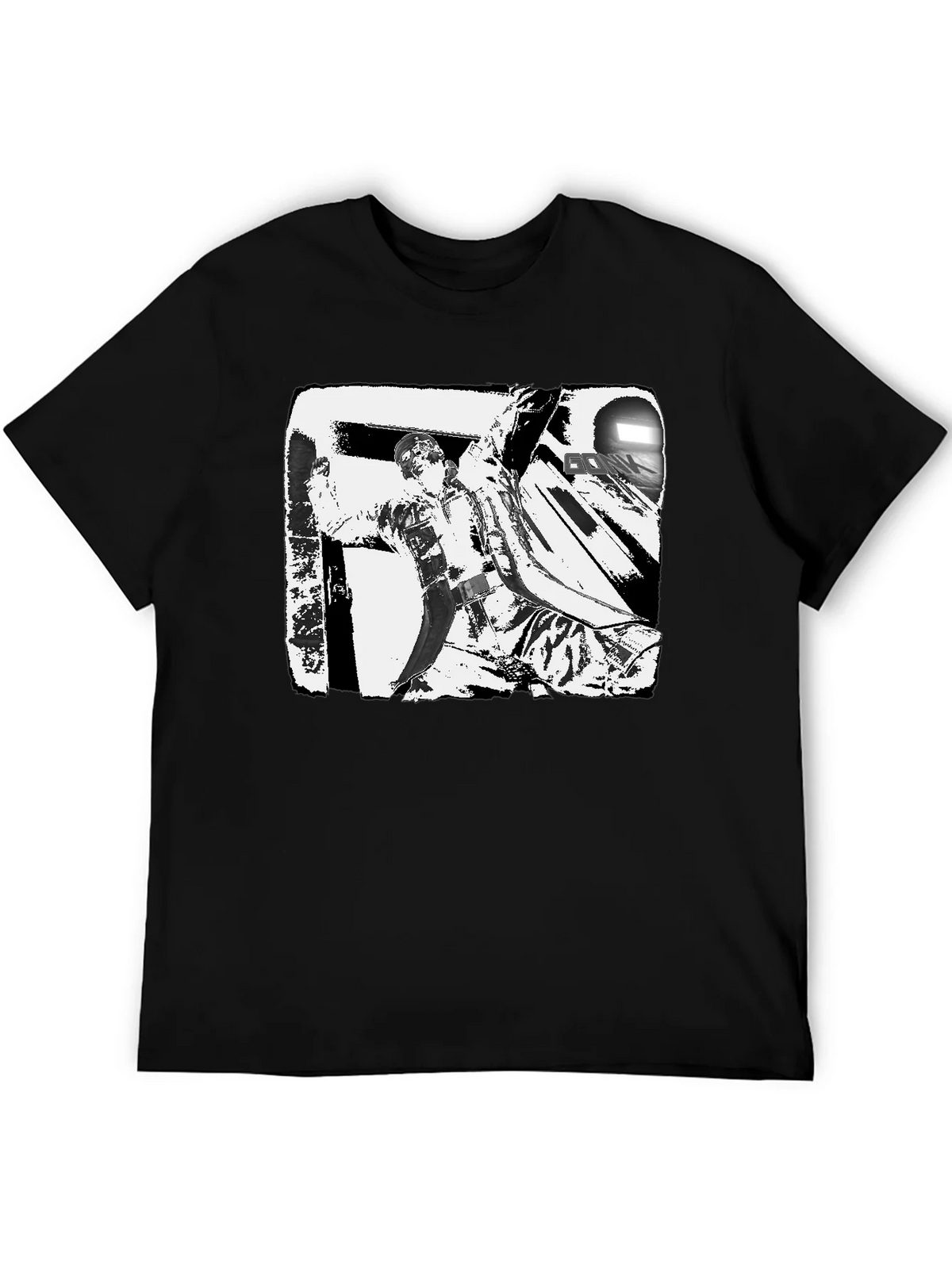 Black & White Graphic Tee: Action Scene product image 5