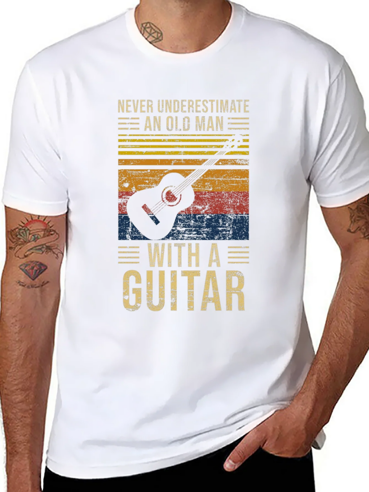 Old Man Guitar T-Shirt - Vintage Graphic Tee product image 7