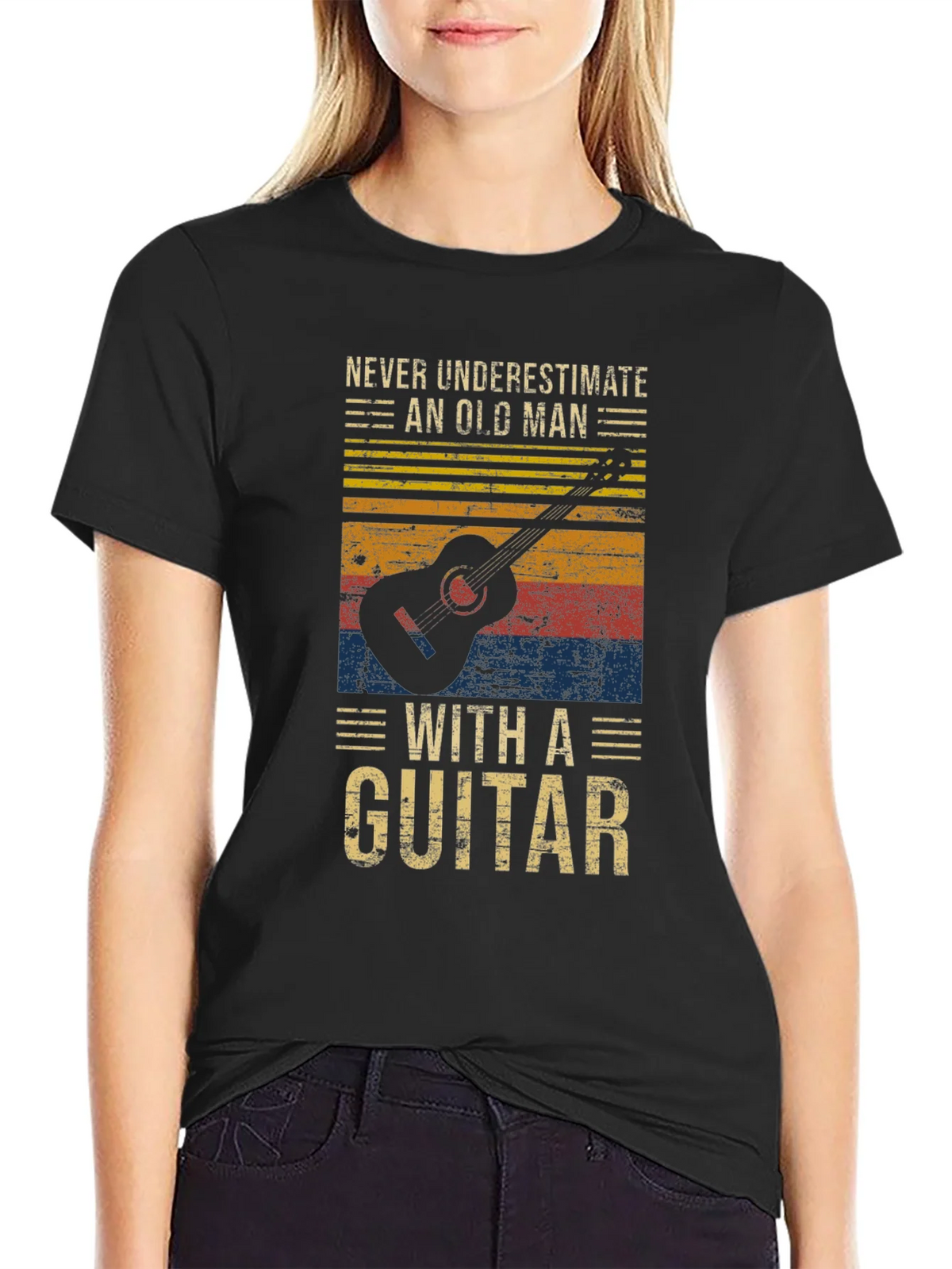 Old Man Guitar T-Shirt - Vintage Graphic Tee product image 2