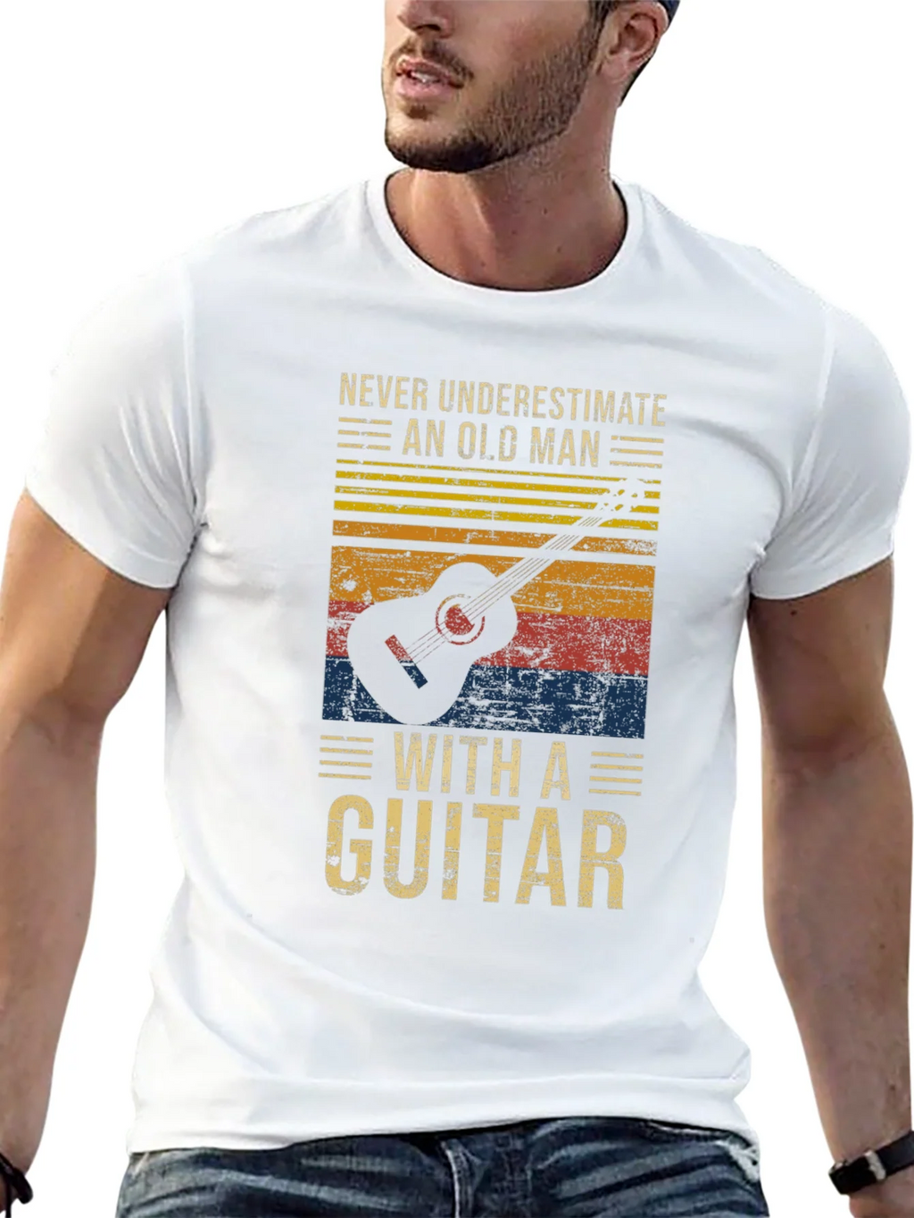 Old Man Guitar T-Shirt - Vintage Graphic Tee product image 12