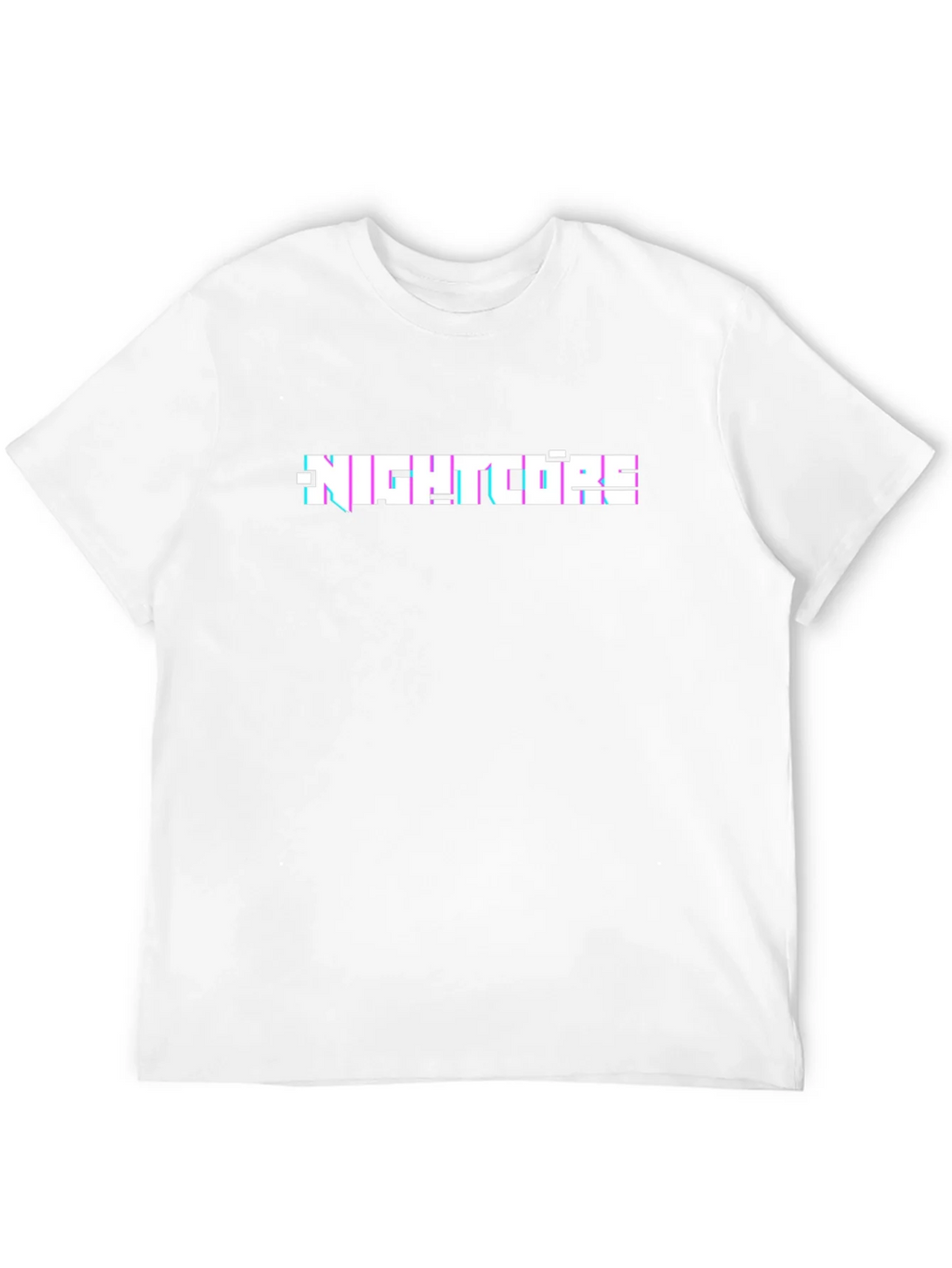 Nightcore Glitch Text Black T-Shirt product image 11