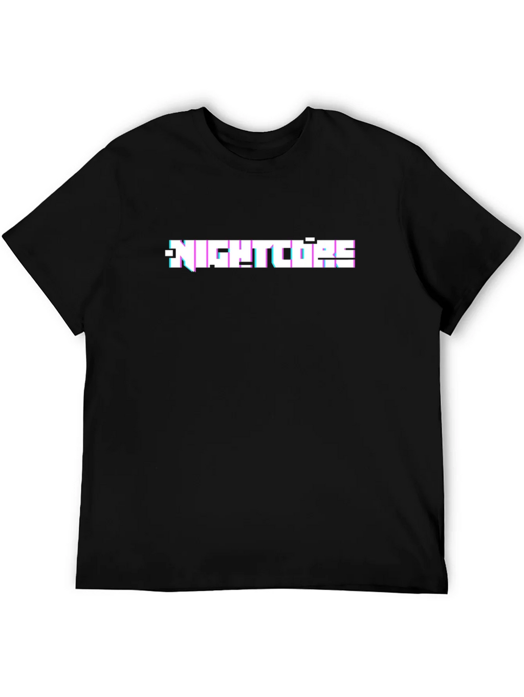 Nightcore Glitch Text Black T-Shirt product image 5