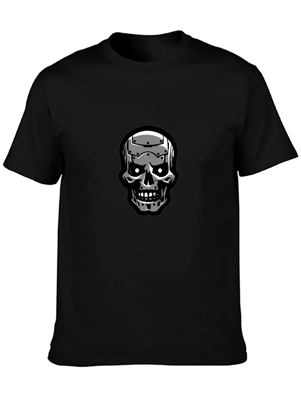 Terminator Skull Graphic Black T-Shirt product image 3