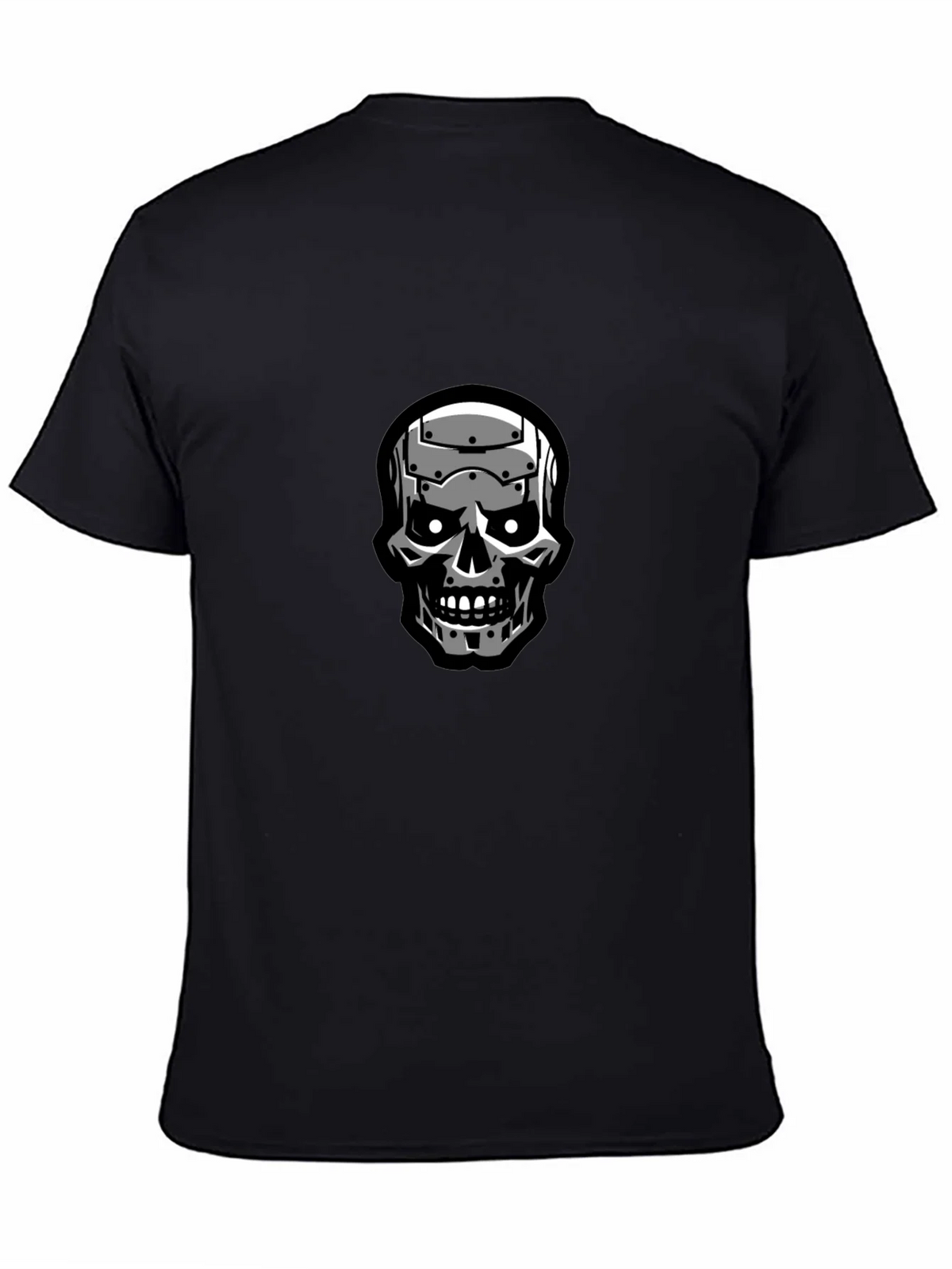 Terminator Skull Graphic Black T-Shirt product image 4