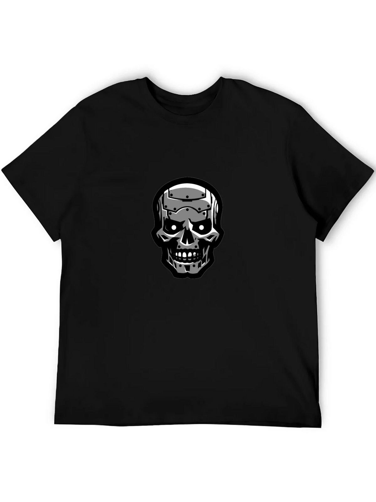 Terminator Skull Graphic Black T-Shirt product image 5