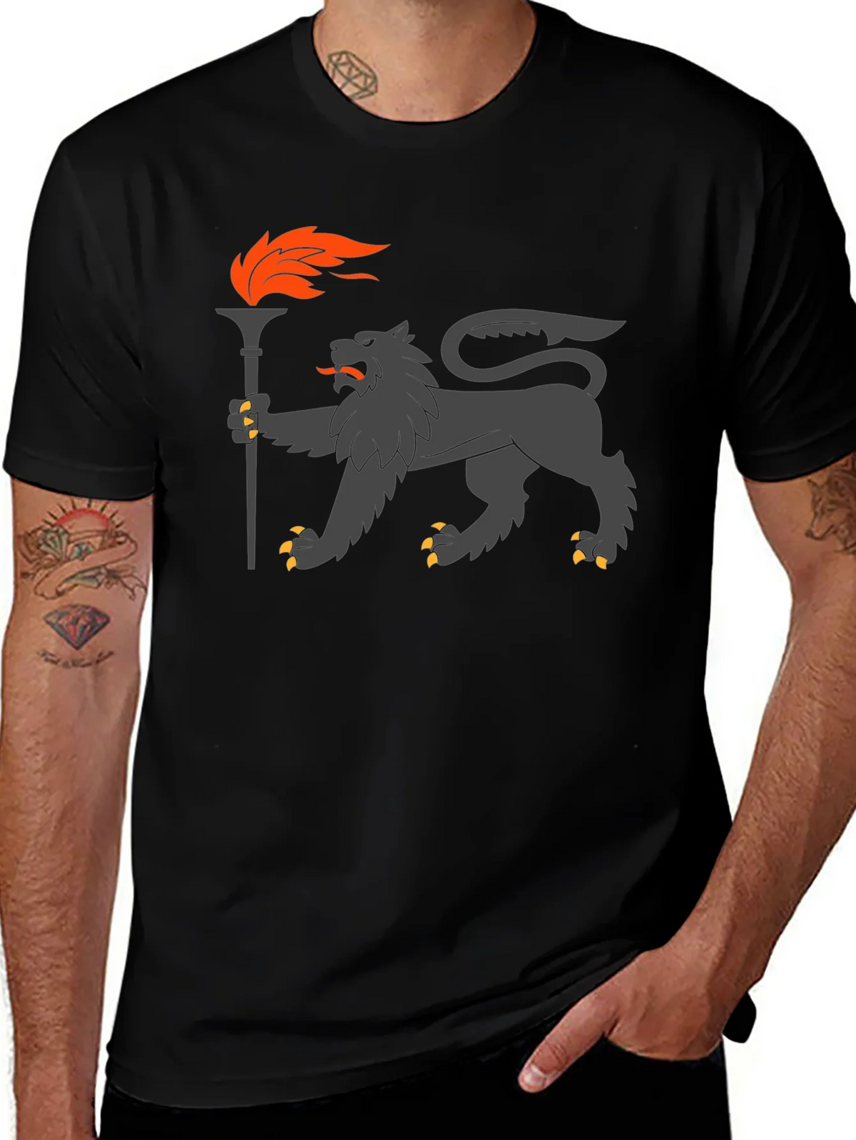 Lion Torchbearer Graphic Tee product image 1