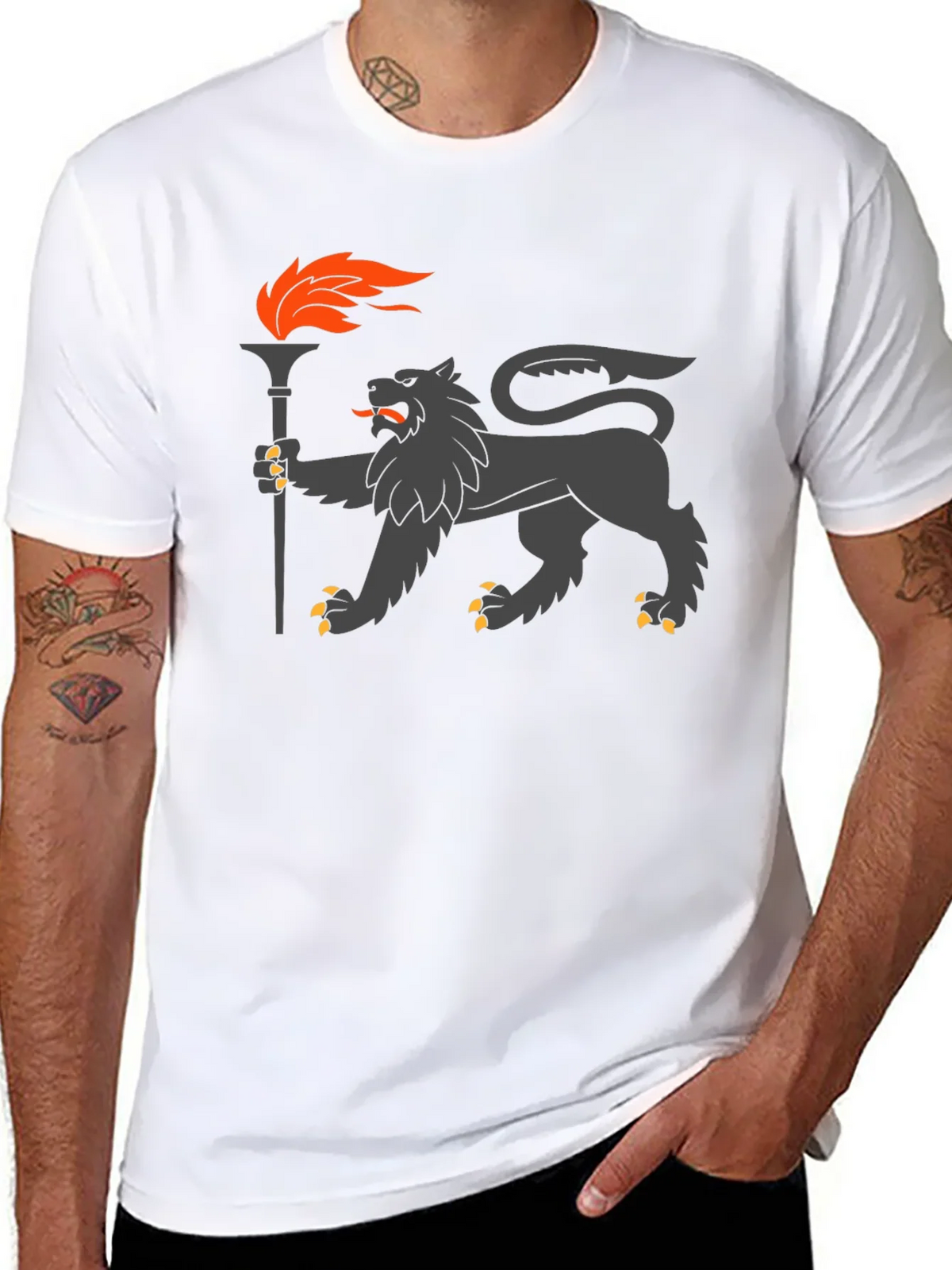 Lion Torchbearer Graphic Tee product image 7