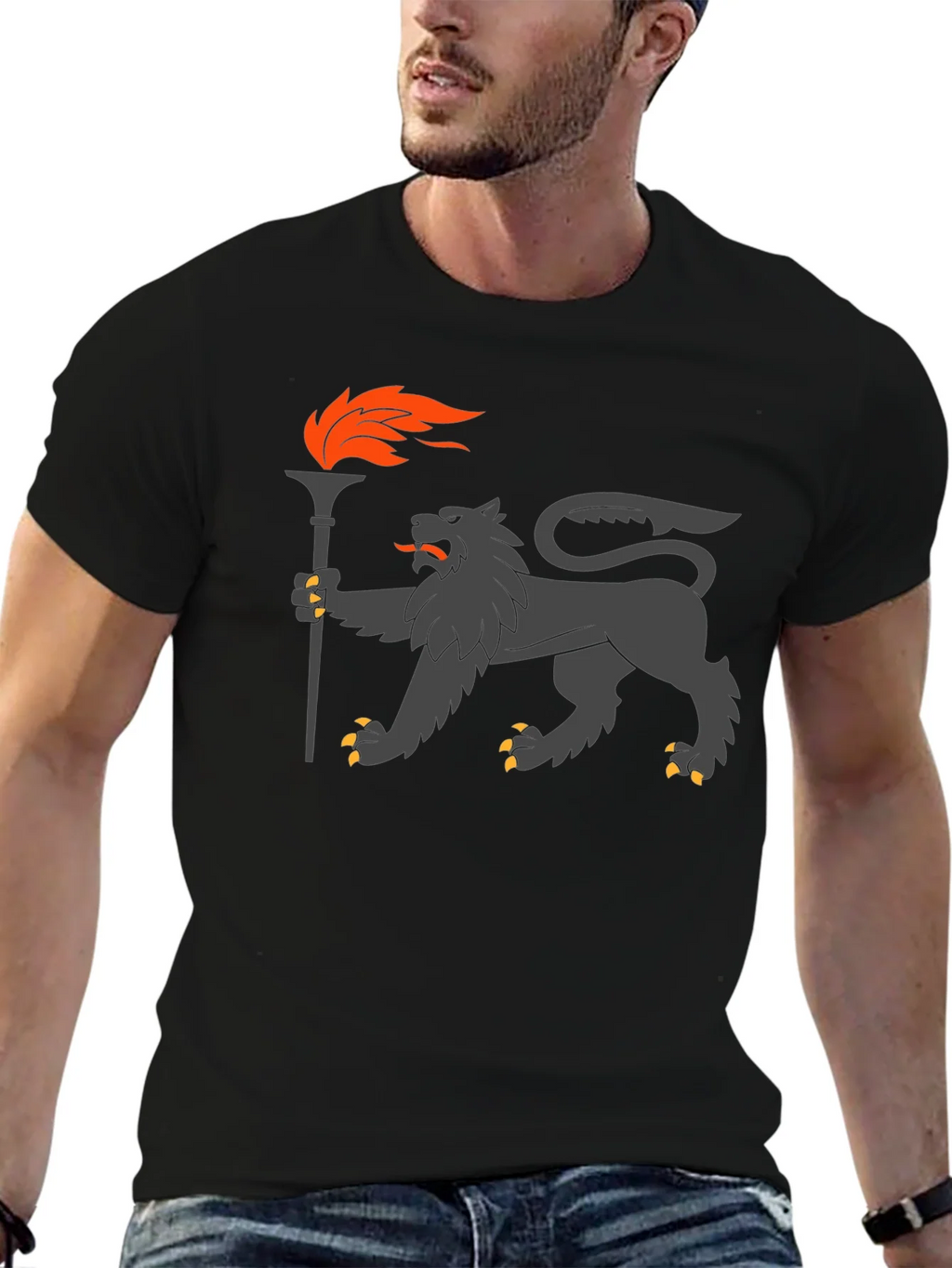 Lion Torchbearer Graphic Tee product image 6