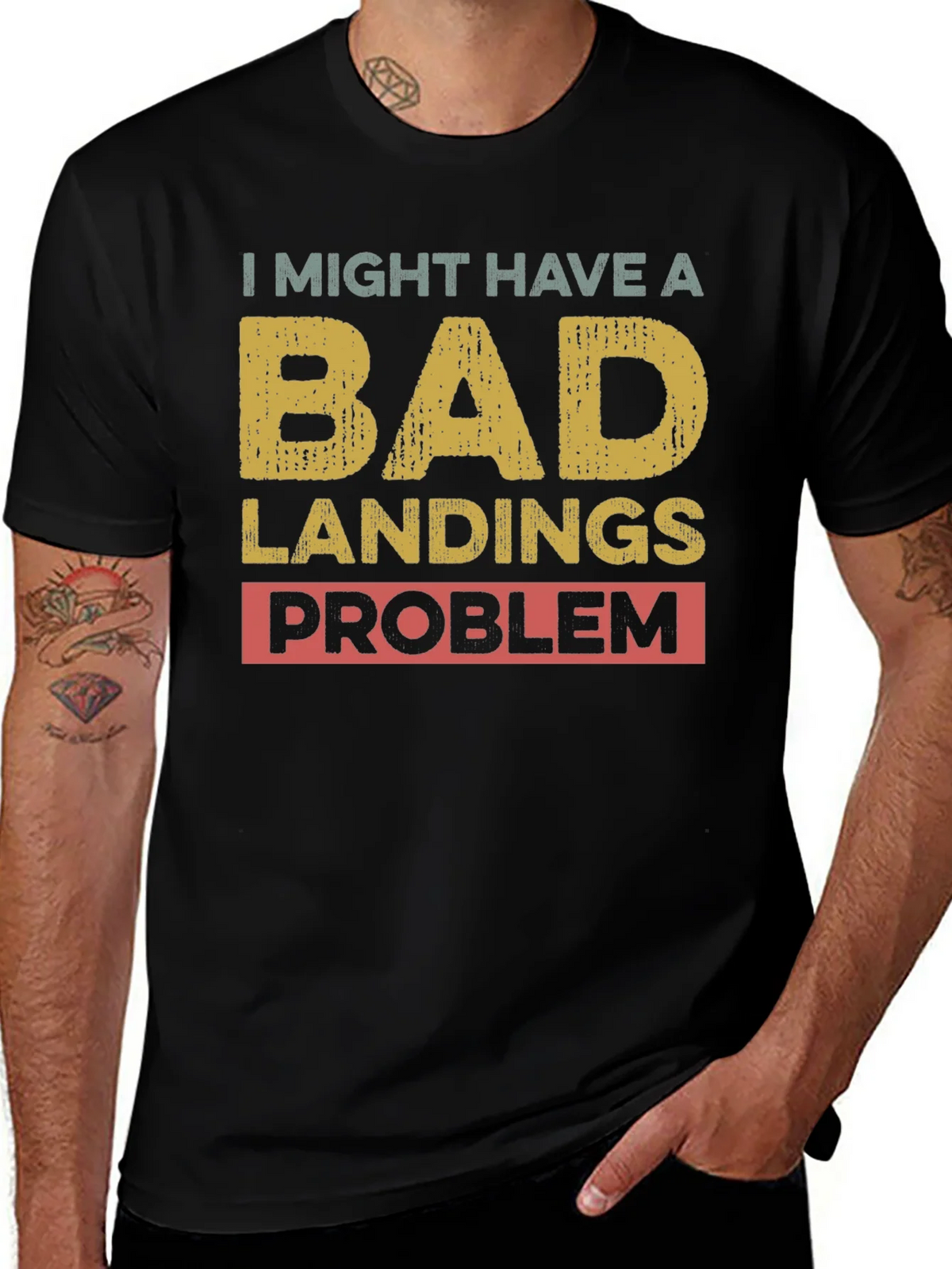 Bad Landings Problem Graphic T-Shirt product image 1