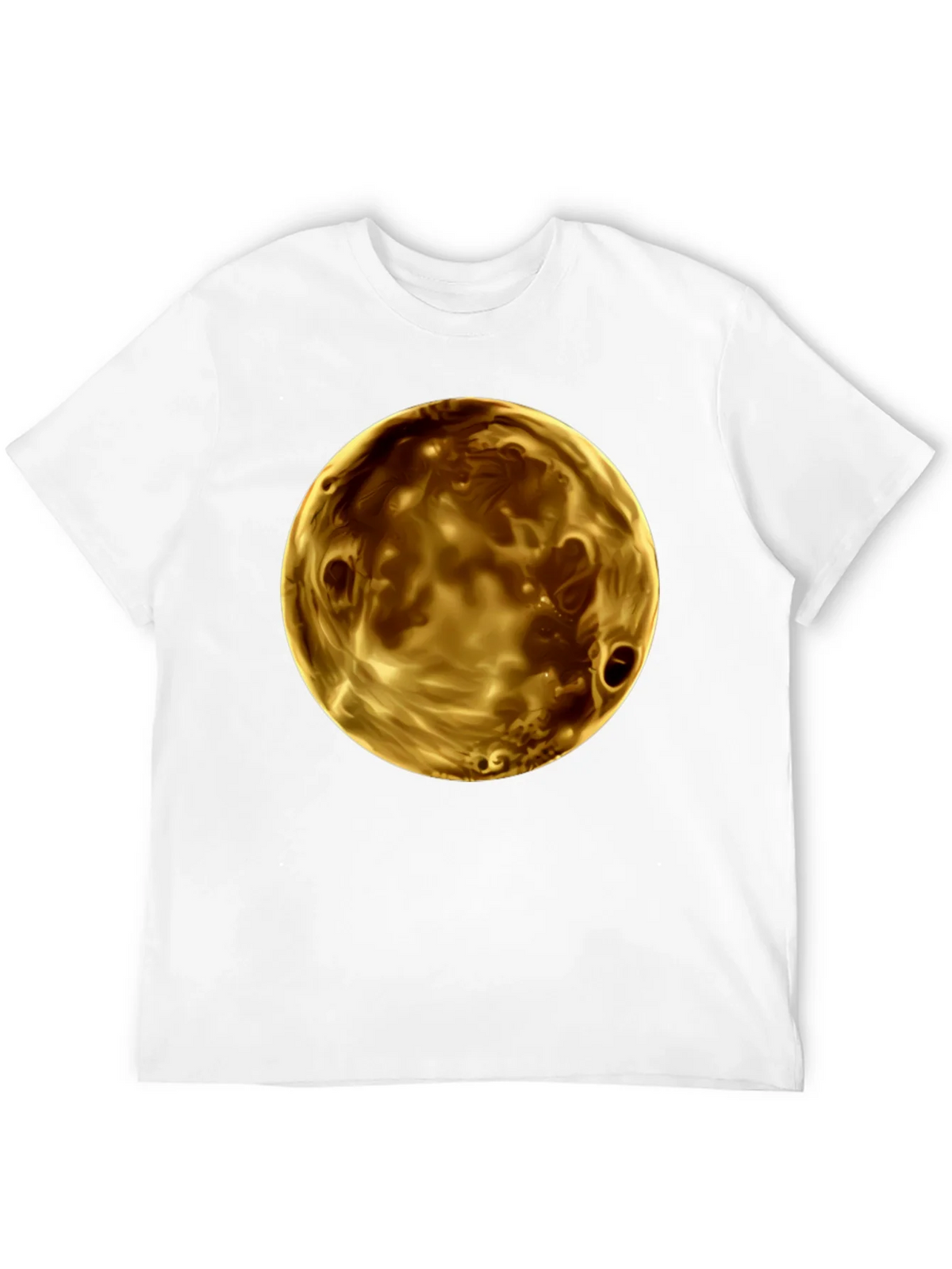 Golden Planet Graphic Print Mens Black T-Shirt product image 11