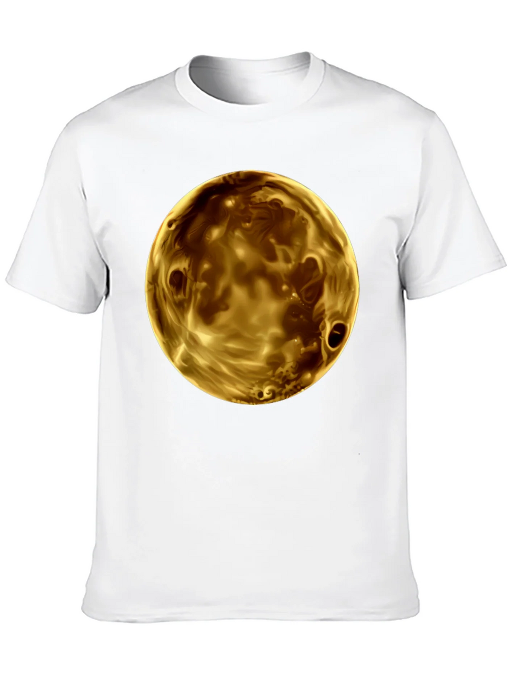Golden Planet Graphic Print Mens Black T-Shirt product image 9