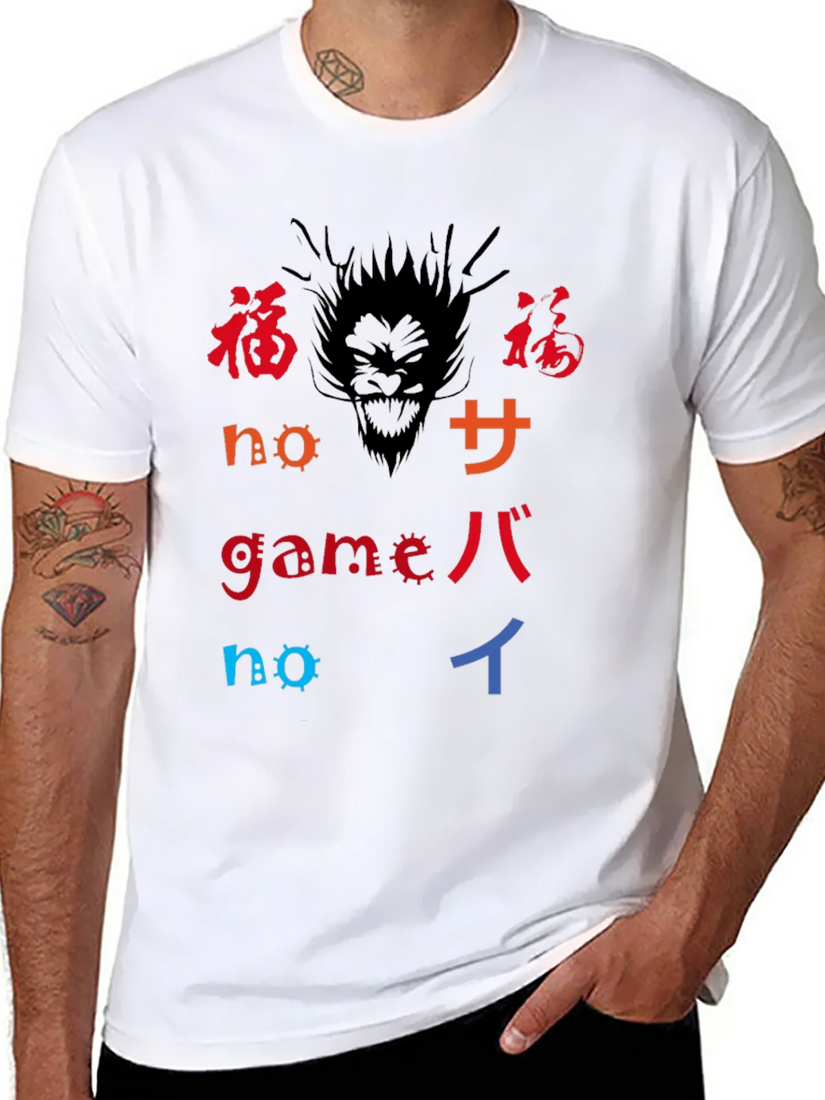 Black T-Shirt with Graphic Print product image 7