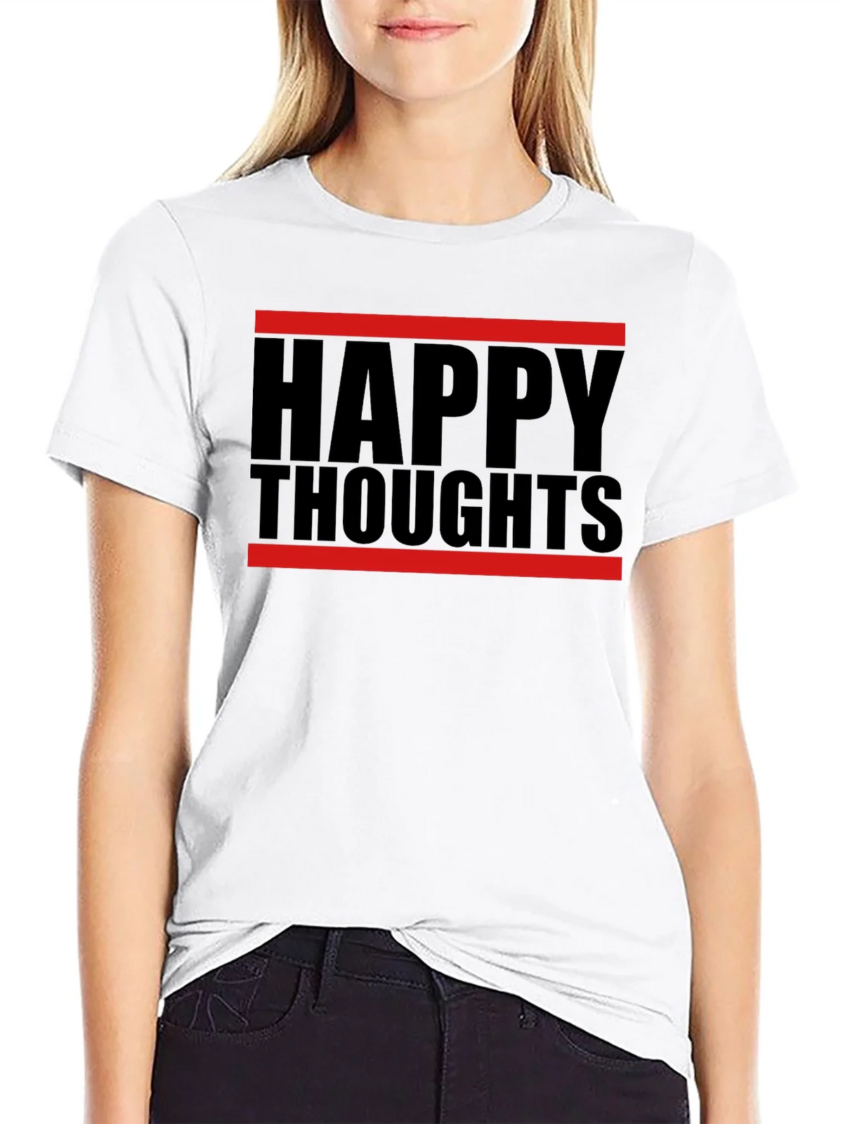 Happy Thoughts Graphic Tee - Black T-Shirt product image 8