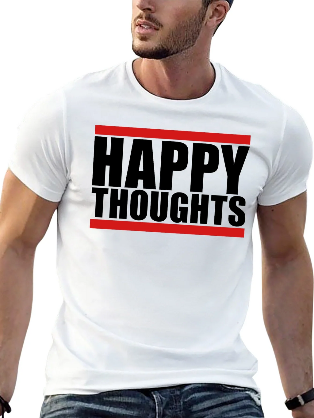 Happy Thoughts Graphic Tee - Black T-Shirt product image 12