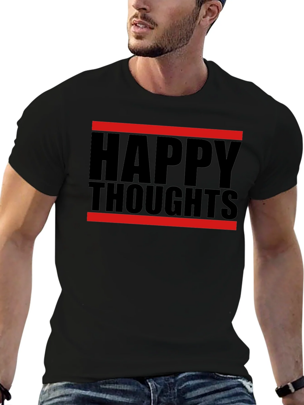 Happy Thoughts Graphic Tee - Black T-Shirt product image 6