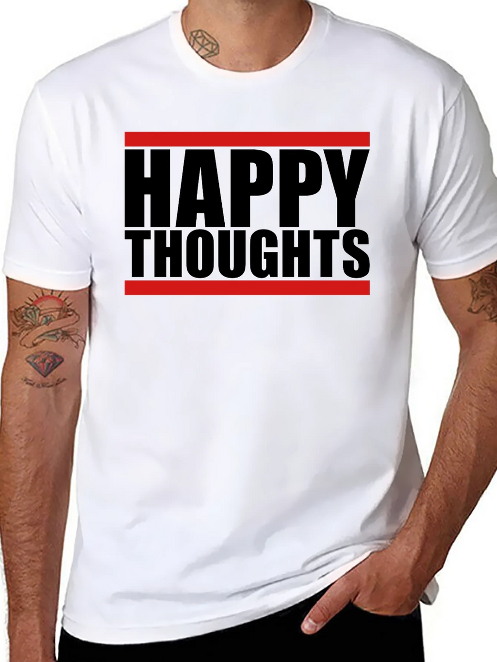 Happy Thoughts Graphic Tee - Black T-Shirt product image 7