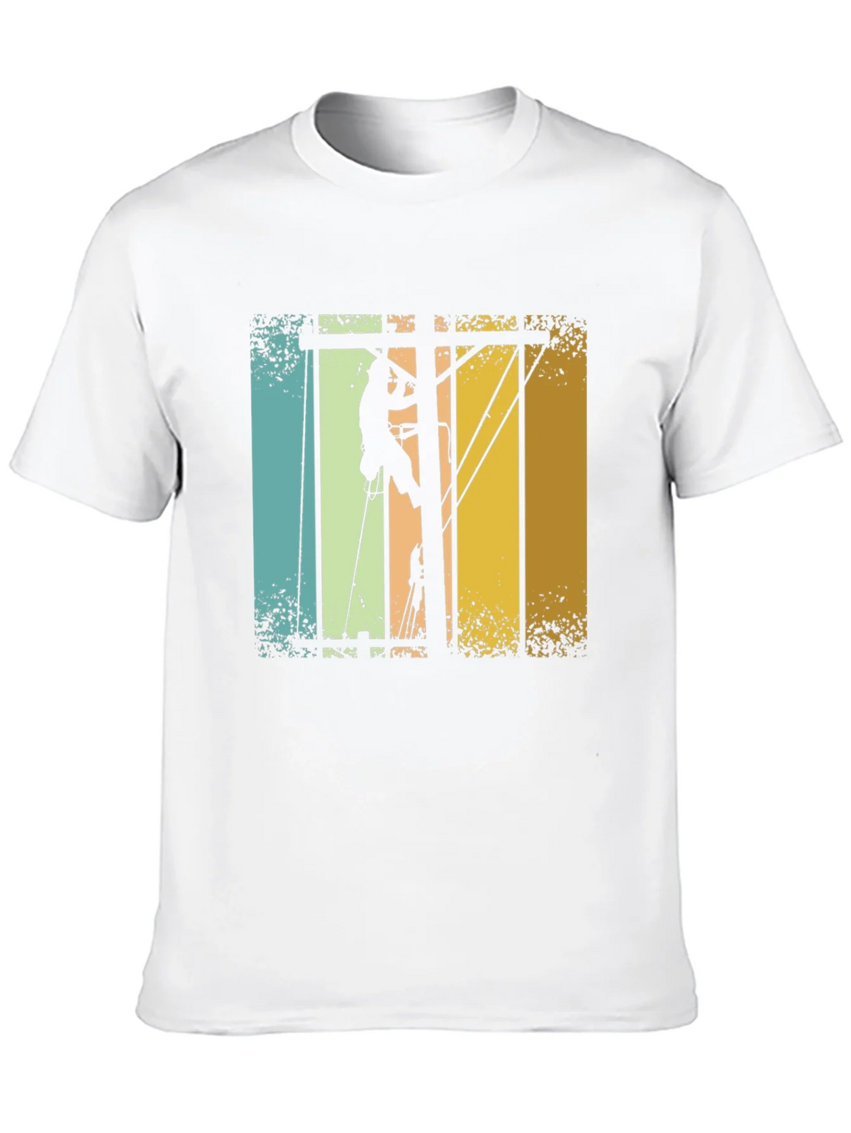Lineman Retro T-Shirt - Electrician Climbing Pole Tee product image 9