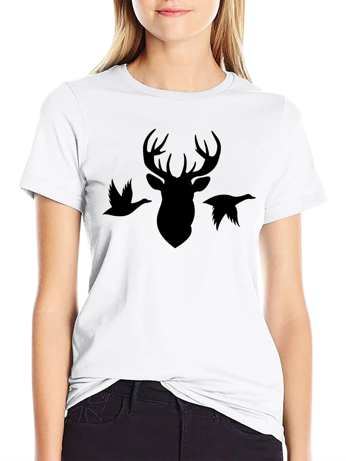 Deer Hunting T-Shirt | Mens Black Graphic Tee product image 8