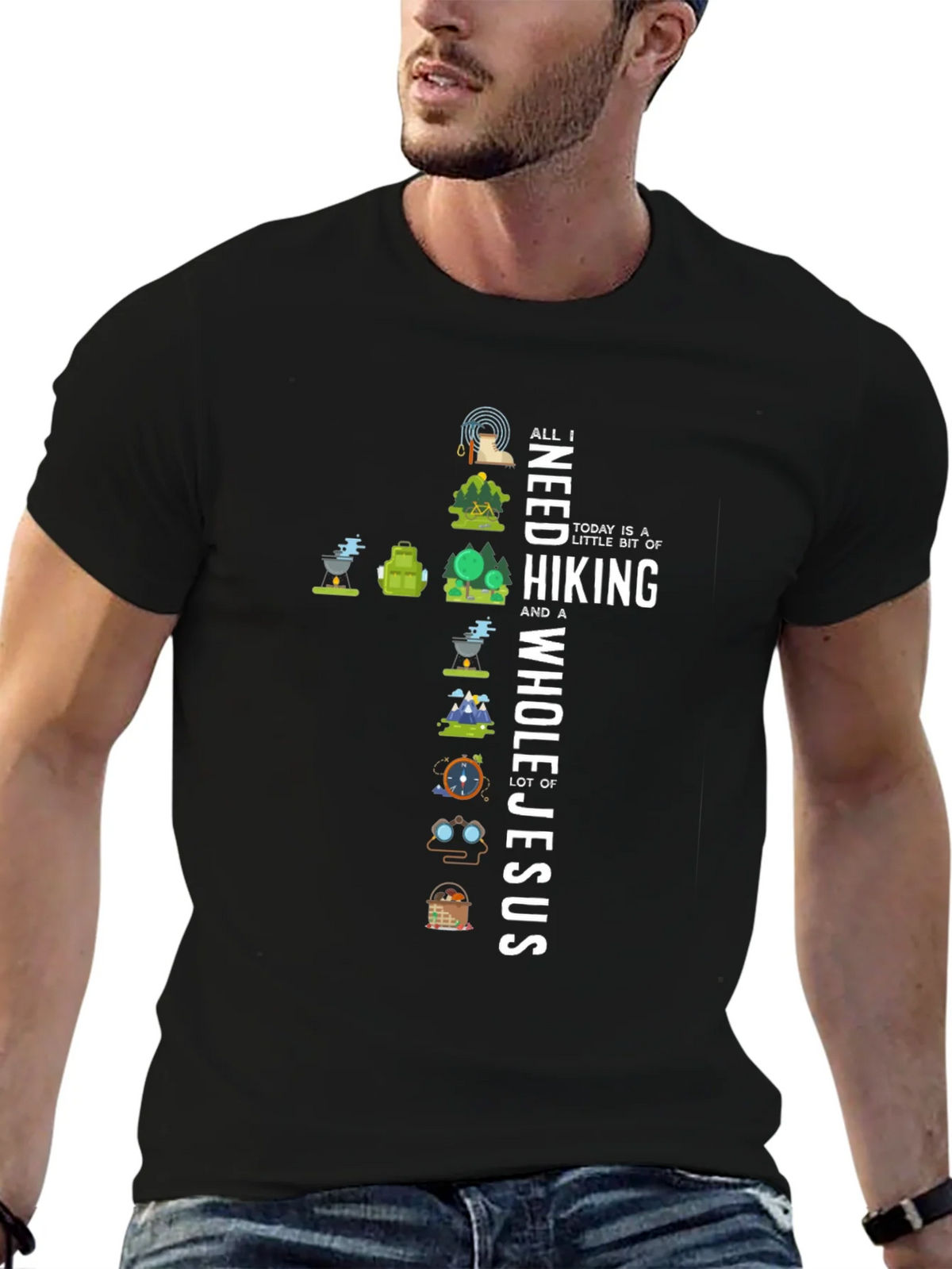 Hiking and Jesus T-Shirt product image 6