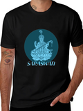 Saraswati Graphic Tee - Black Cotton T-Shirt product image 1