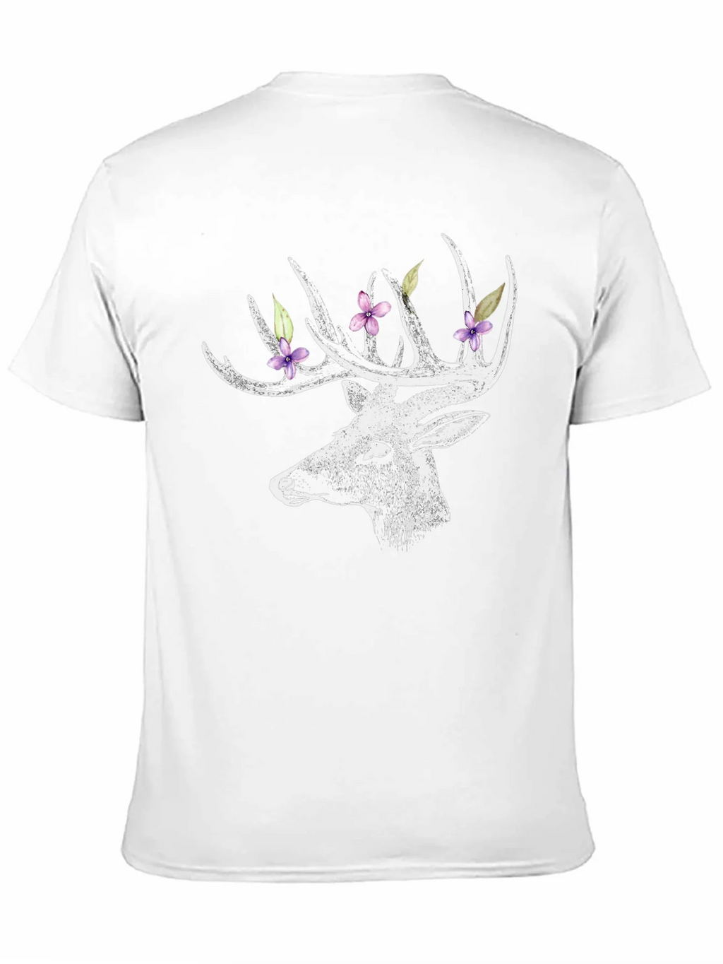 Deer with Floral Antlers Graphic Tee product image 10