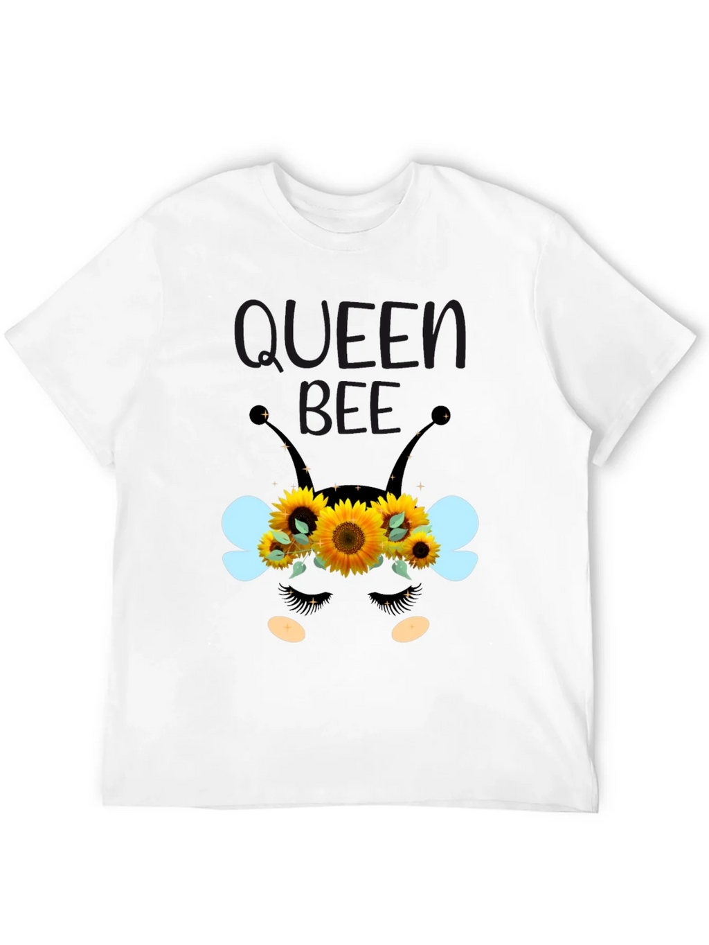Queen Bee Sunflower Graphic Tee - Black Unisex T-Shirt product image 11