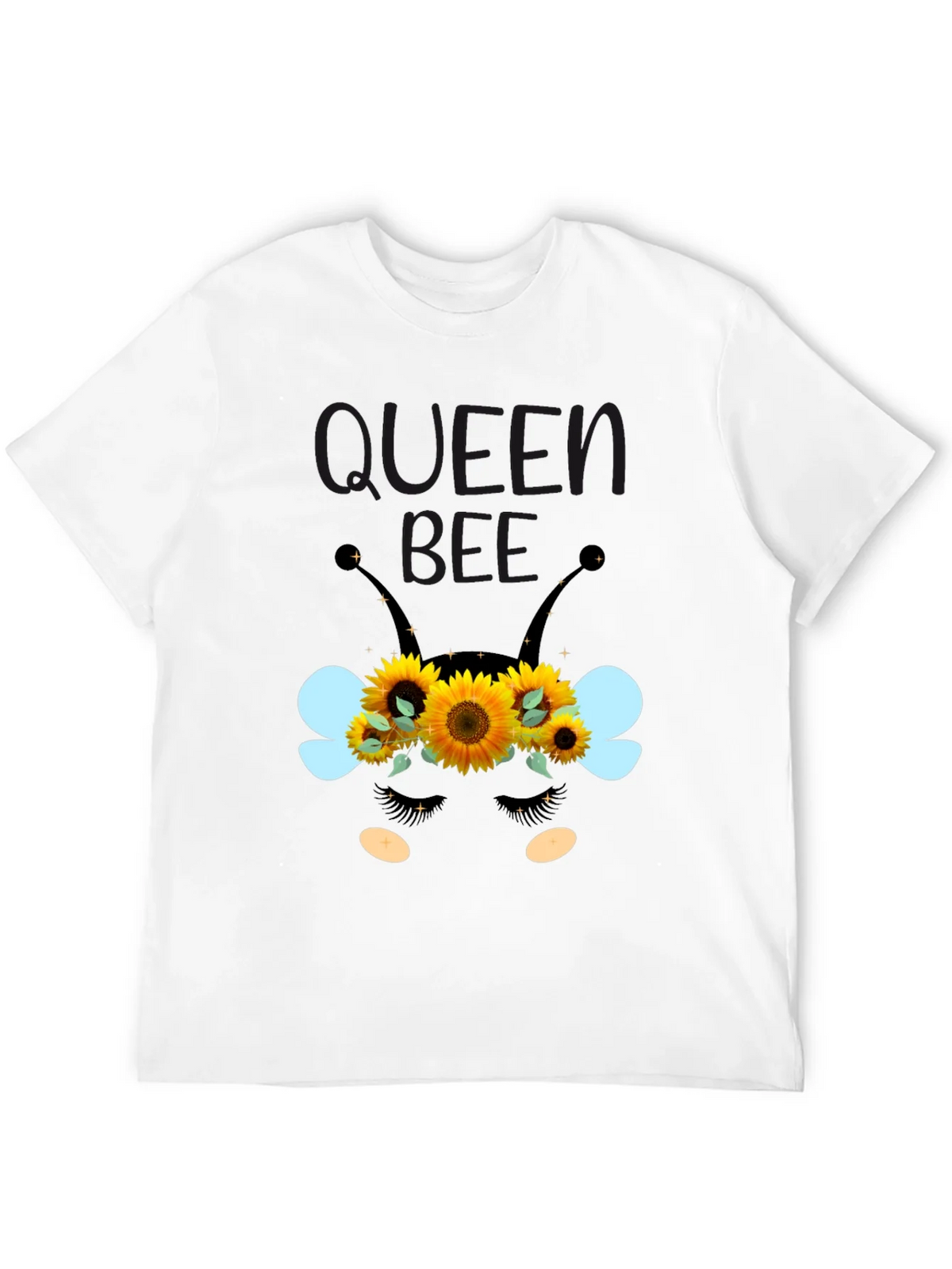Queen Bee Sunflower Graphic Tee - Black Unisex T-Shirt product image 11