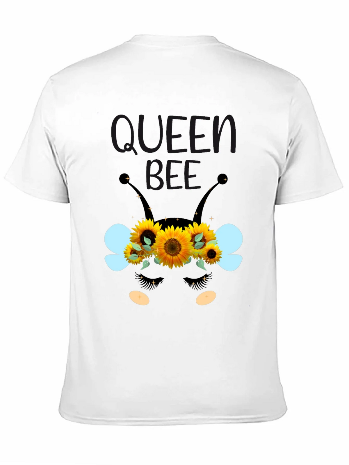 Queen Bee Sunflower Graphic Tee - Black Unisex T-Shirt product image 10