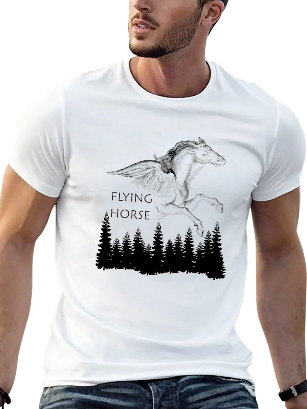 Flying Horse Graphic Tee - Mens Black T-Shirt product image 12